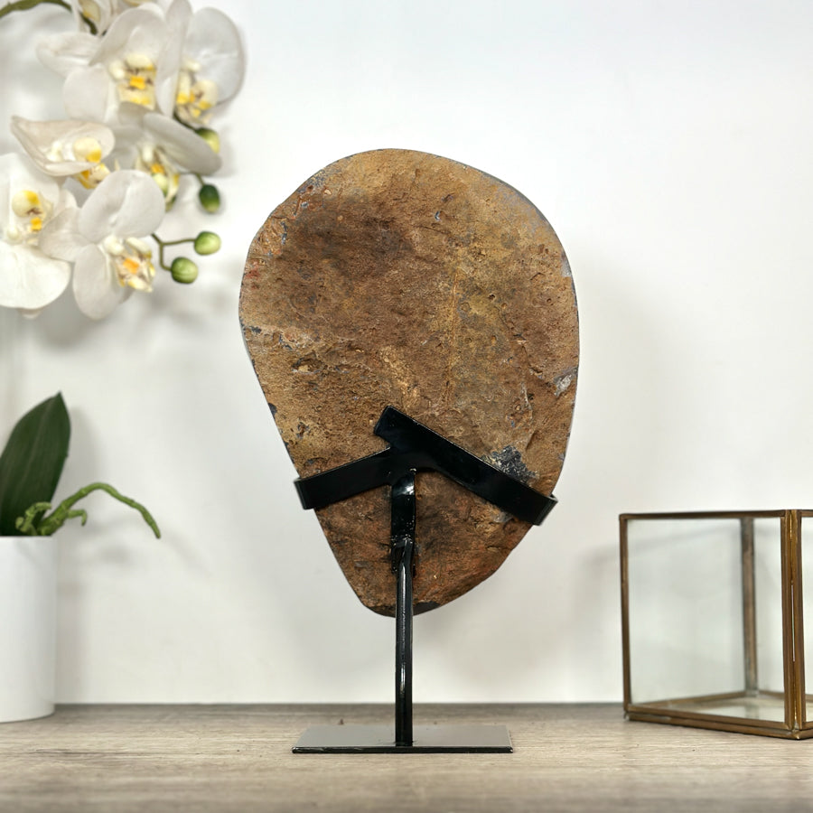 Natural Amethyst &amp; Agate Stone on Stand - MWS3024