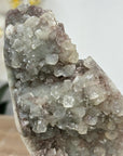 Rare Jasper & Quartz Druzy Stalactite Covered with Calcite Crystals - MWS0383