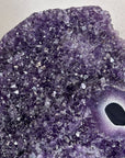 Huge Natural Uruguayan amethyst Cluster with Stalactite Eyes on Metal Stand - MWS2996