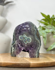 Deep Purple Deep Purple Amethyst with Green Jasper Shell - CBP1295