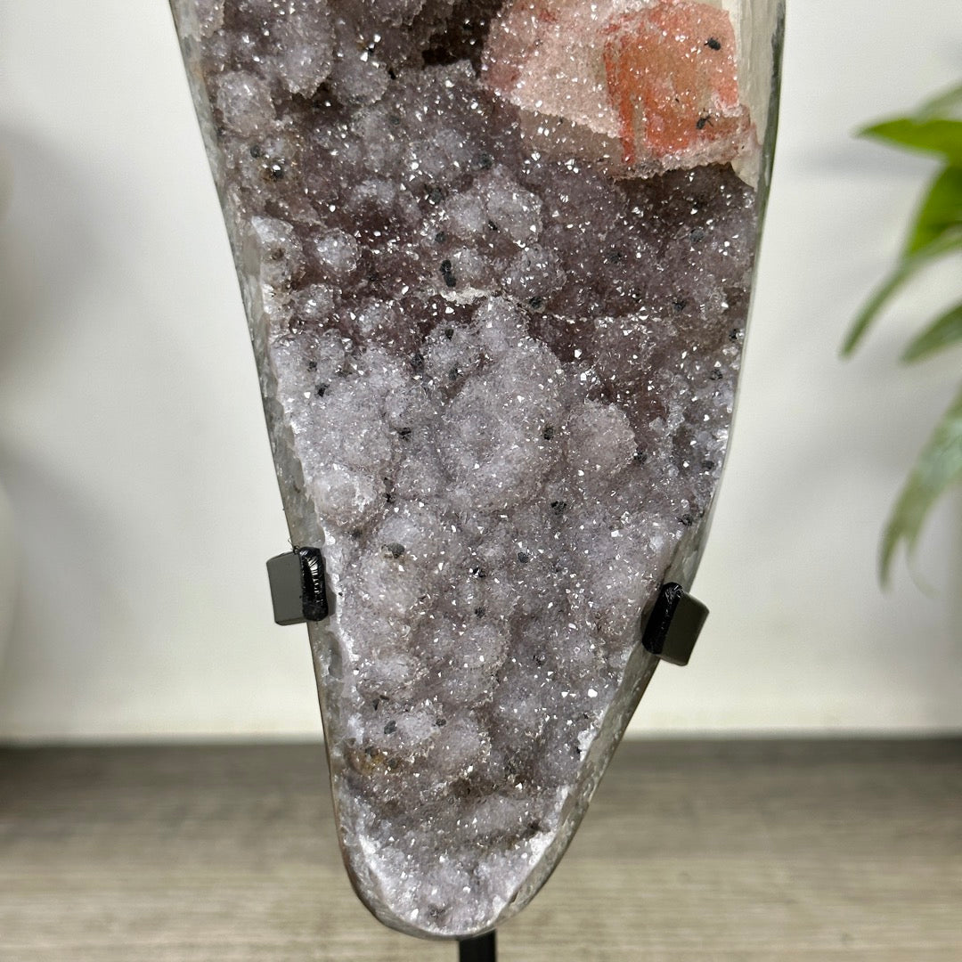 Natural Rare Sugar Amethyst Crystal Cluster on Stand - MWS3389