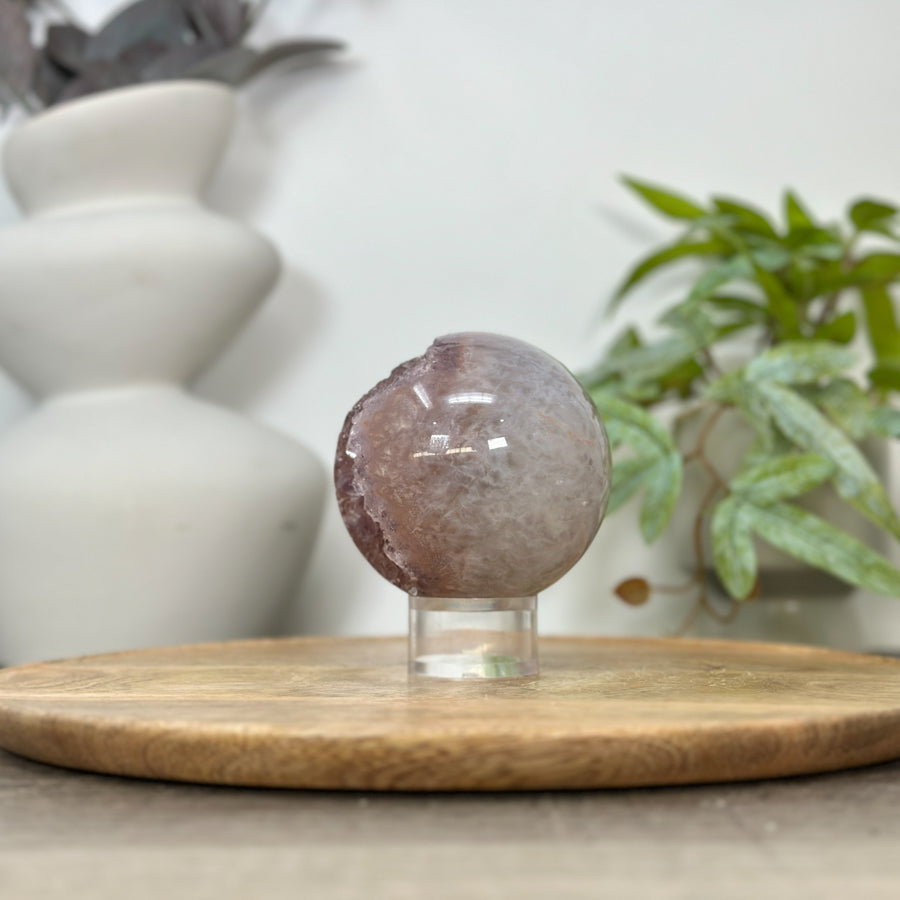 Amethyst Druzy Sphere Geode with Crystal Formation - SPH0175