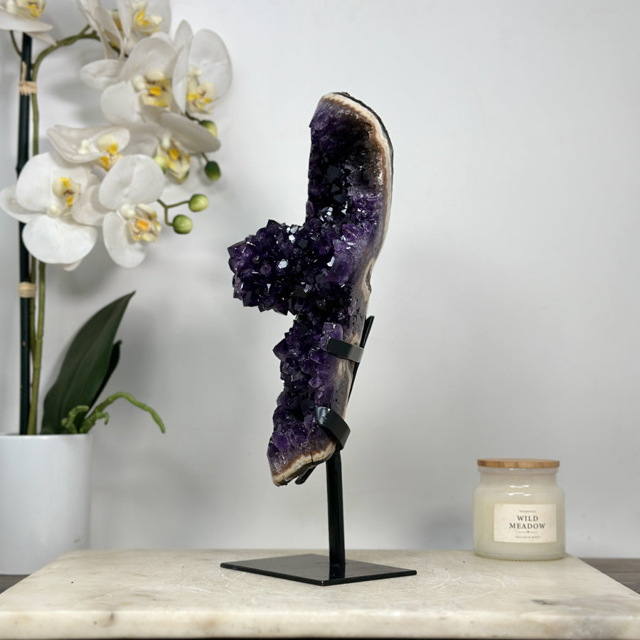 Natural Top Grade Amethyst Cluster with Jasper Matrix - MWS2043