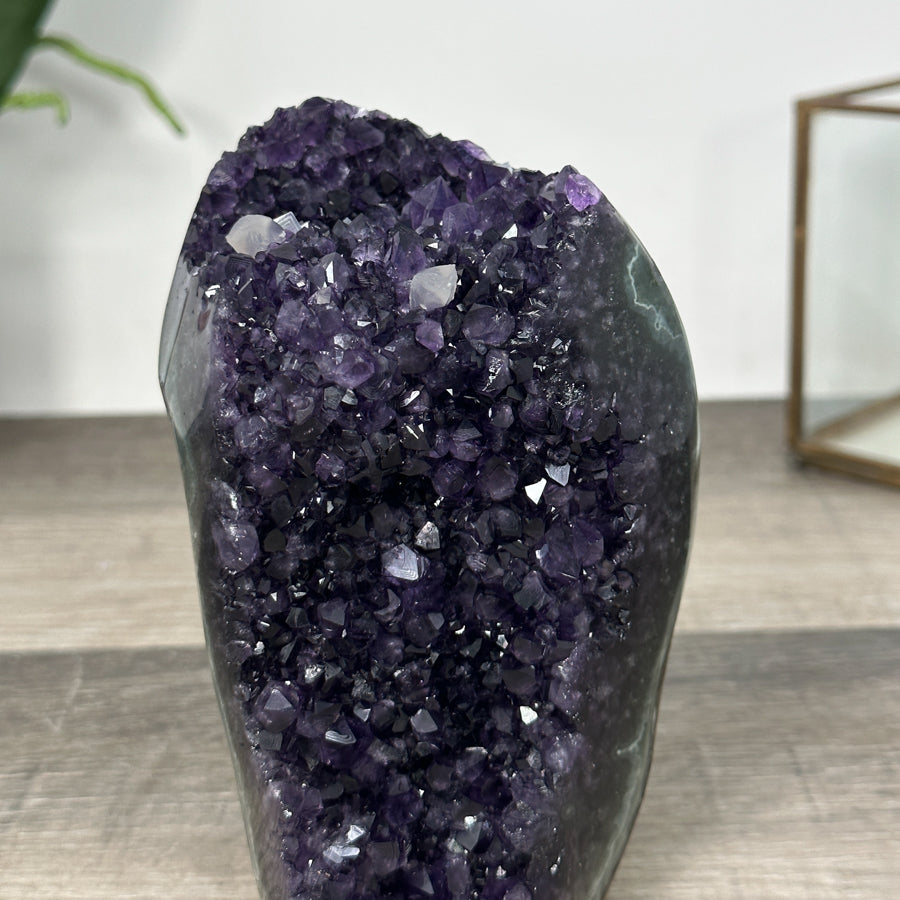 Natural Amethyst Cathedal with Green Jasper Matrix - CBP1288