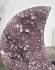 Amethyst Crystal moon - Handmade Metal stand Inccluded - MWS2581