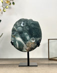 Green Druzy Crystal Natural Formation – Unique Mineral Display Piece - MWS2794