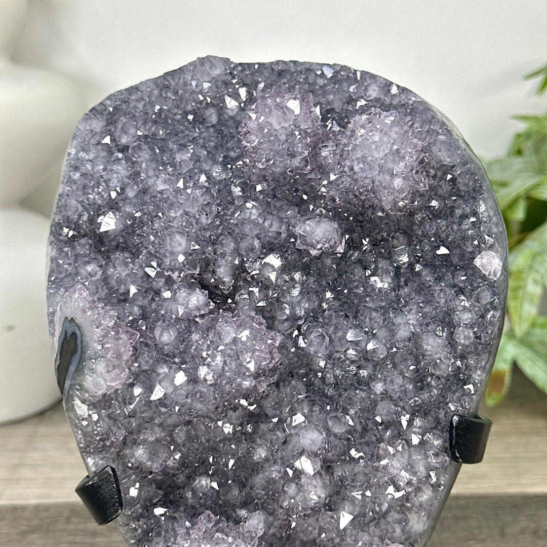 Natural Sirit Amethyst Crystal Formation on stand - MWS3297