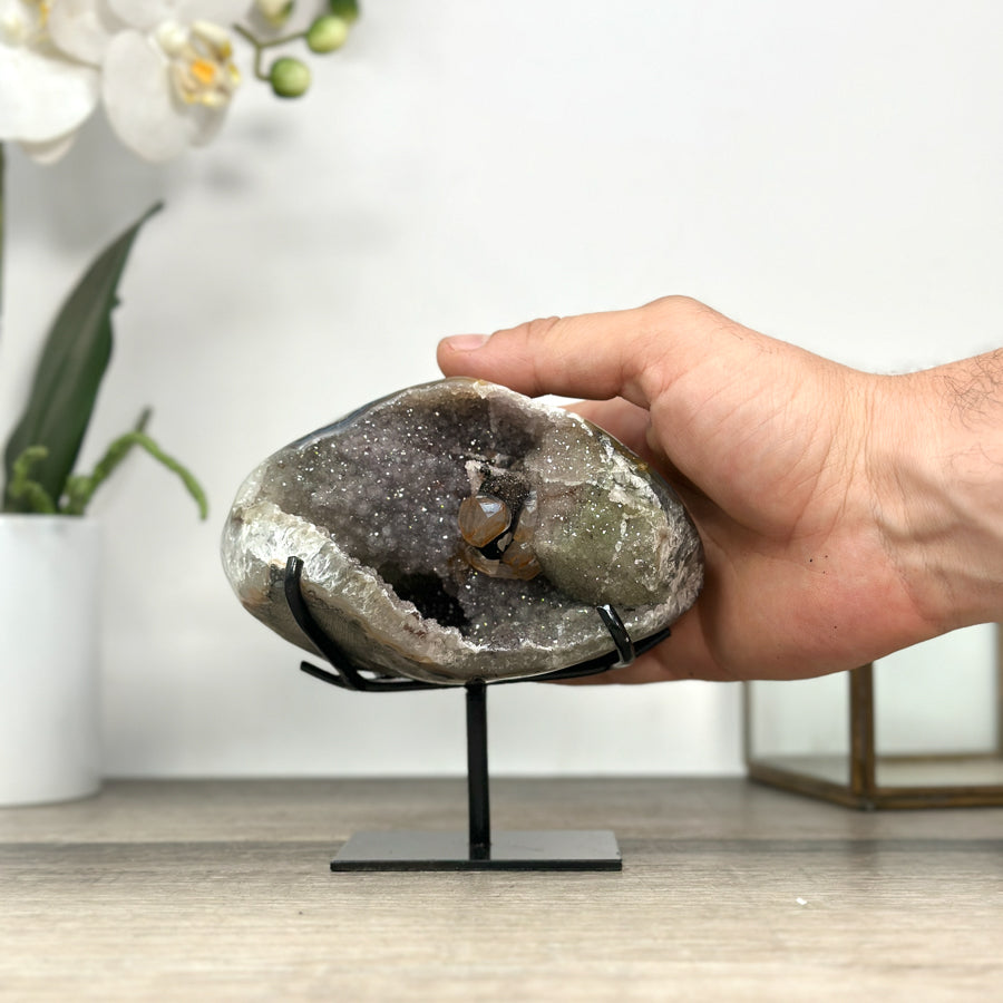 Rainbow Quartz Druzy on Metal Stand - MWS2850