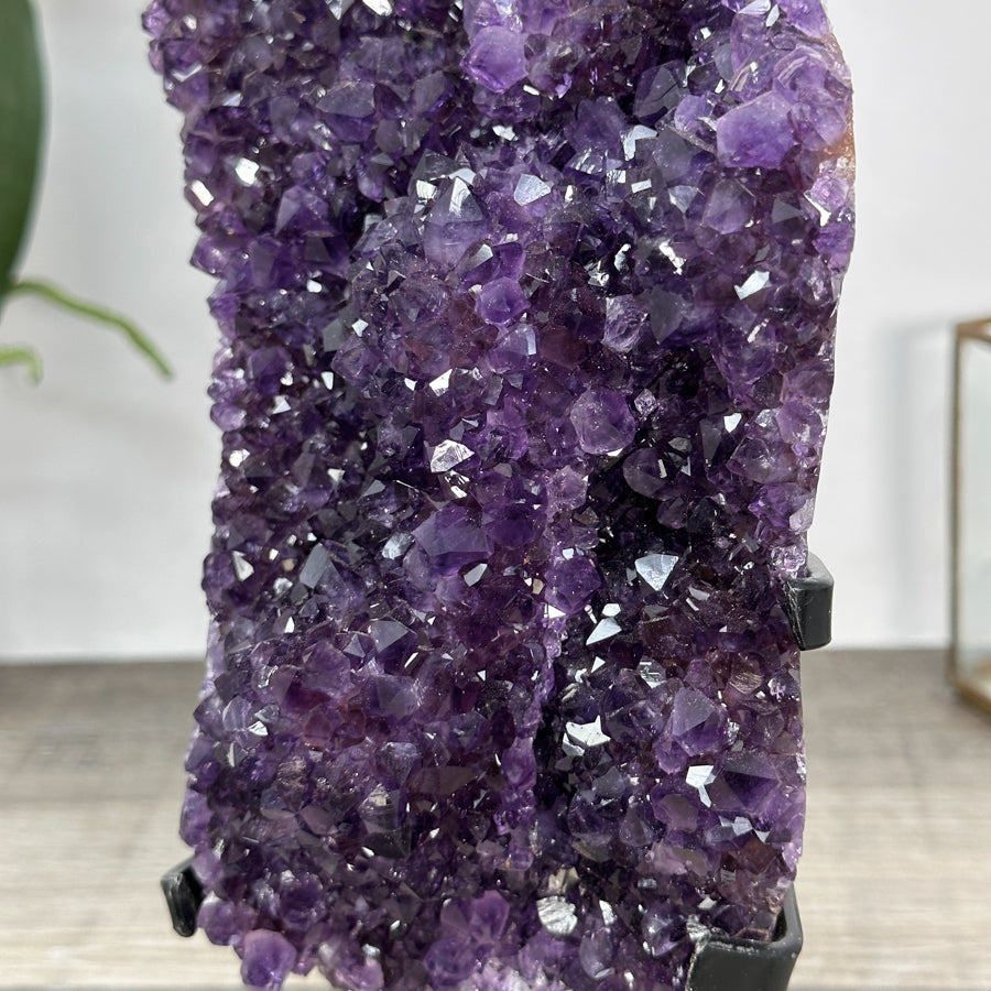 Uruguayan Amethyst Crystal Cluster on Custon made Stand - MWS2895