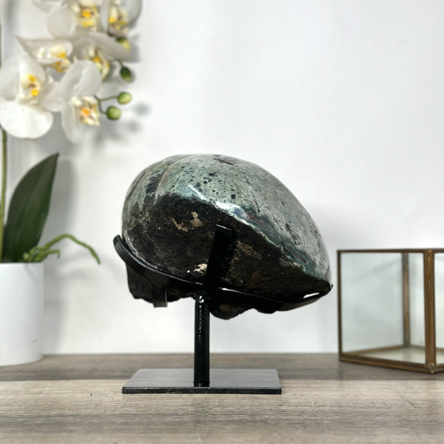 Natural Quartz Geode on Stand with Stalactite Formationa - MWS2741