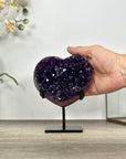 Deep Purple Uruguayan Amethyst Heart Carving - HST0329