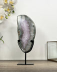 Natural Quartz Stone Slice on Metal Stand - MWS3014