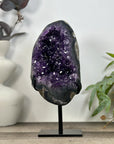 Natural Deep Purple Amethyst Cluster on Metal Stand - MWS3234