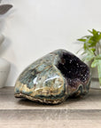 Natural Amethyst Druzy & Jasper Geode - STGE0115