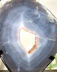 Large Natural Blue Agate & Quartz Druzy Crystal Portal - MWS3251