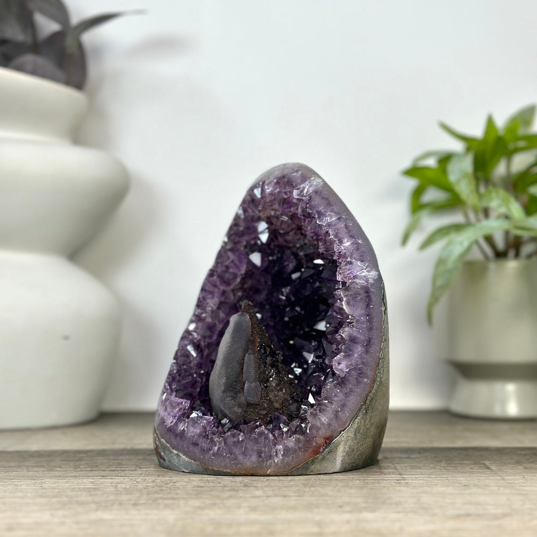 Amethyst &amp; Agate Stone Arte Piece for Decor - CBP1390