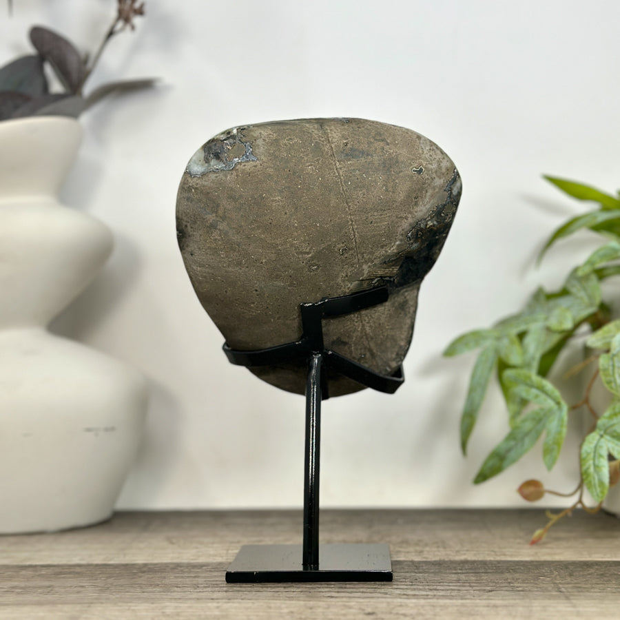 Deep Purple Natural Amethyst Geode with Stand - MWS3232
