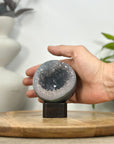 Quartz & Agate Sphere Geode with Crystal Interior - SPH0196