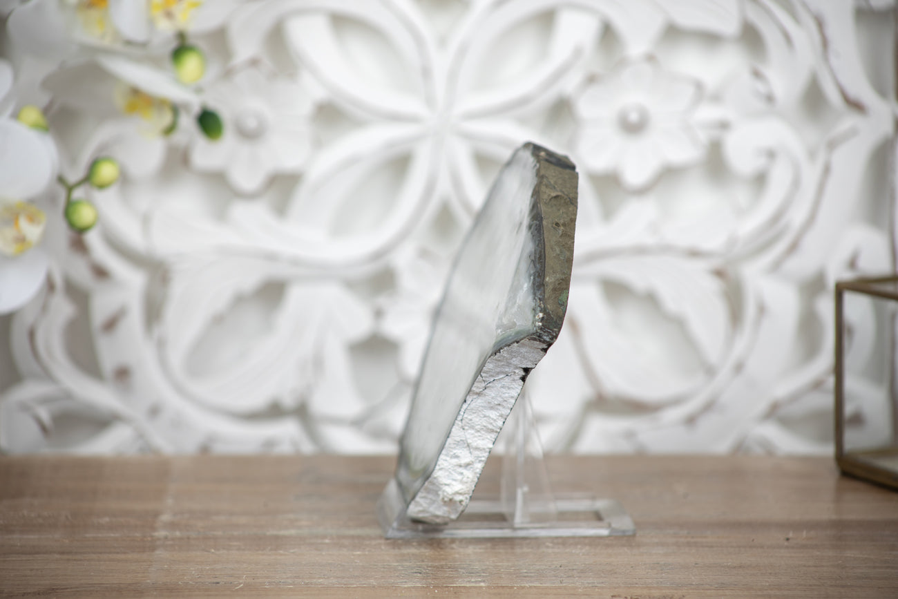 Natural Quarta &amp; Green Jasper Slice Tray for Home Decor - SLC0019