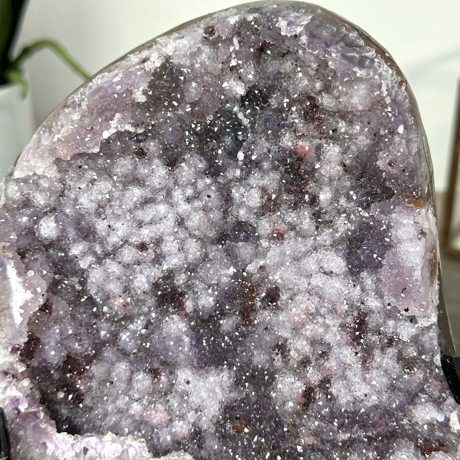 Unique Natural Sugar Amethyst Crystal Geode - MWS2178