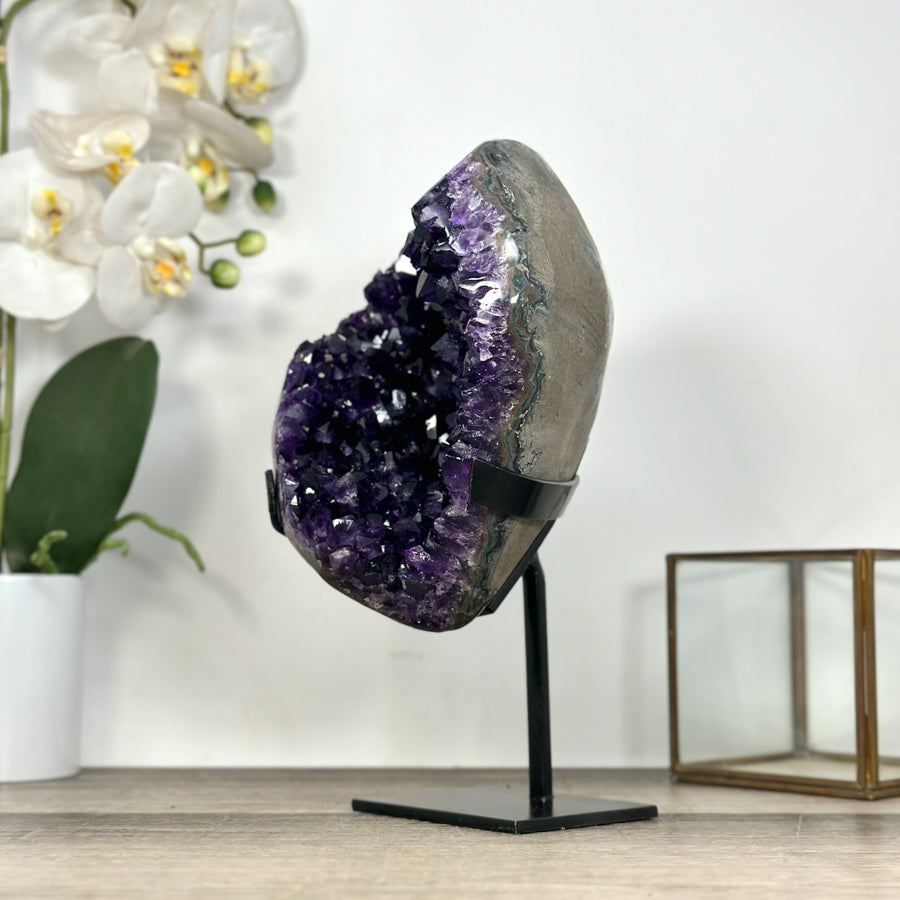 Large Amethyst Geode with Unique Large Crystals - MWS2955