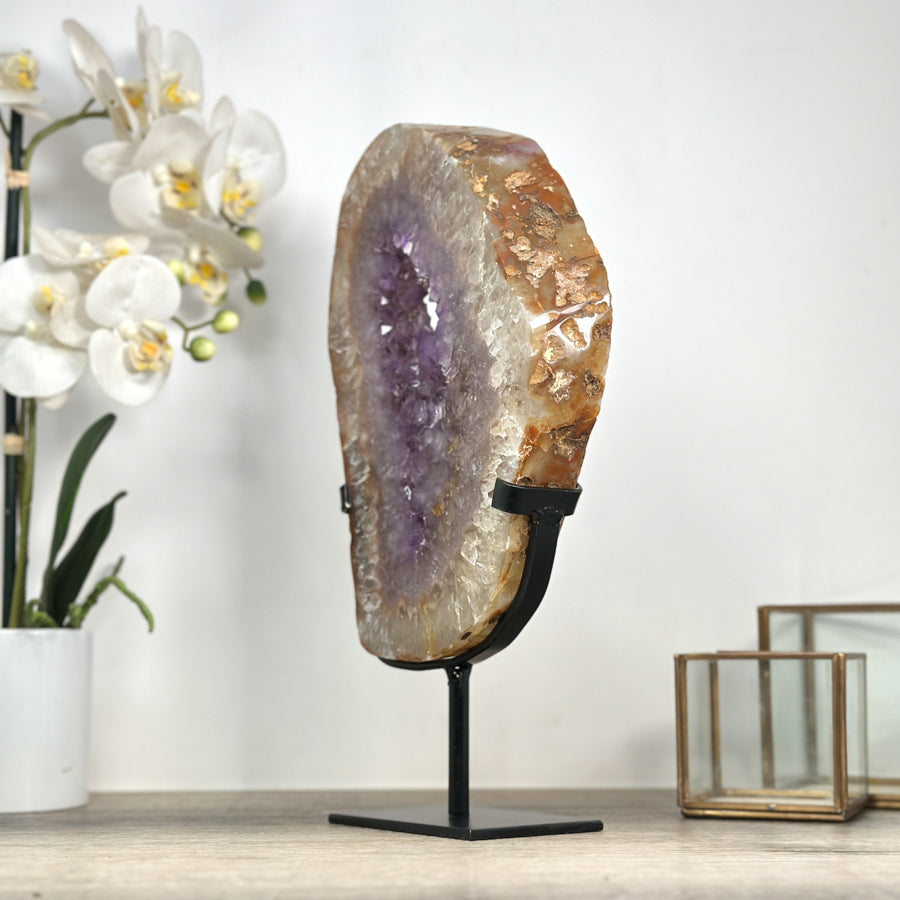 XXL Amethyst &amp; Quartz Geode Slice Portal - MWS2333