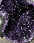 Amethyst Geode with Metallic Stand - Top grade Uruguayan Crystal - MWS2421