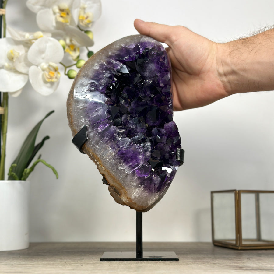 Natural Deep Purple Amethyst Crystal Formation - MWS2037