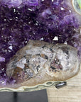 Natural Amethyst Geode with Calcite Inclusin and Green Jasper Shell - MWS3339