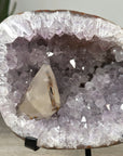 Amethyst Stone Geode with Calcite Crystal - MWS2840