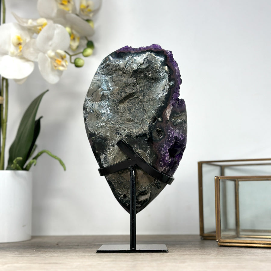 Outstanding Natural Amethyst Geode with Stalactite Eye Formation - MWS2179