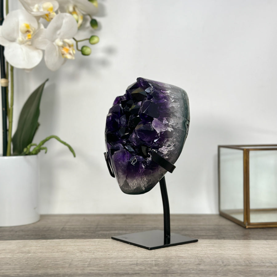 Amethyst Crystal Cluster with Large Deep Purple Crystals - MWS2688