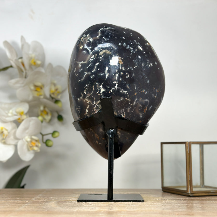 Large NAtural Agate Geode with Quartz Druzy Crystals - MWS1996