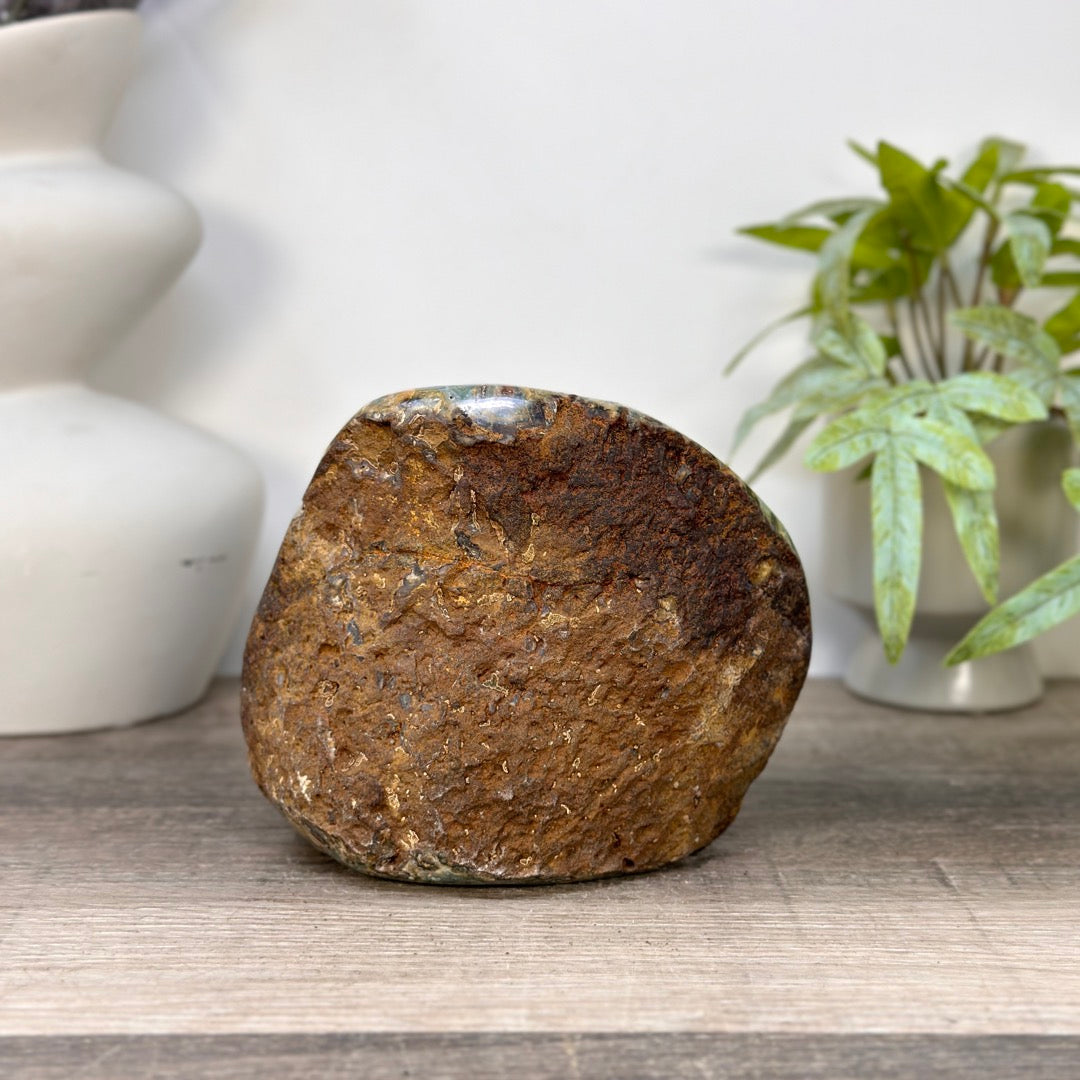 Natural Amethyst &amp; Jasper Stone Geode from Uruguay - STGE0094