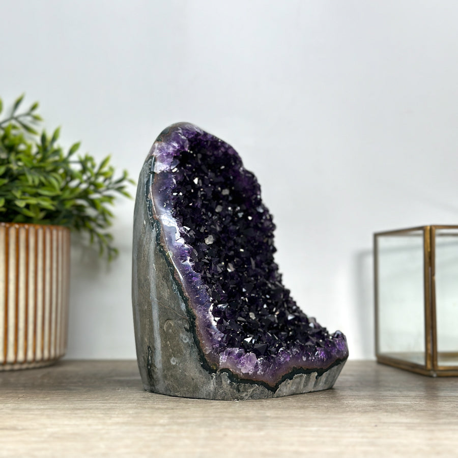 Stunning Large Amethyst Cathedral - Deep Purple Crystals - CBP1185