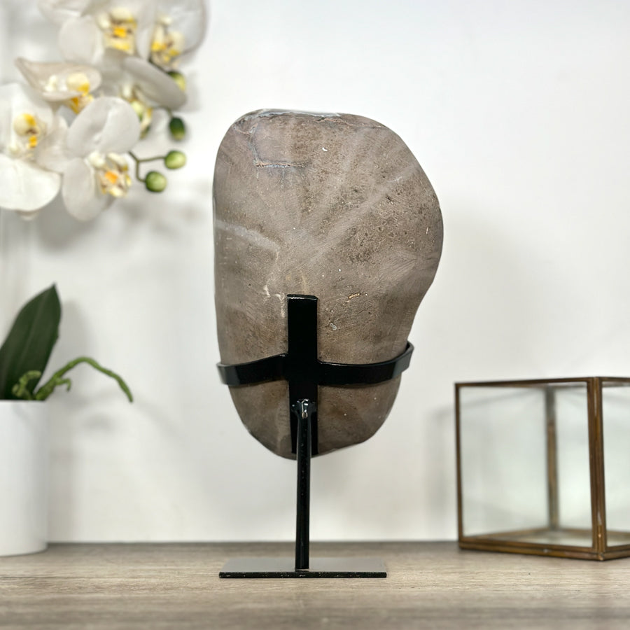Natural Amethyst Cluster on Metal Stand - MWS3020