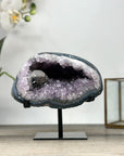 Natural Amethyst & Agate Stone Geode on Stand - MWS2841