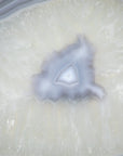 Blue Banded Agate & Quartz Stone Slice - SLC0009