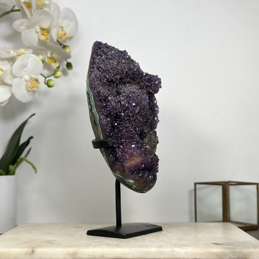 Stunning Amethyst Crystal with Unique Calcite Specimen - MWS1881
