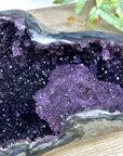 Natural Amethyst Geode with Calcite Crystal Formation - STGE0053