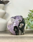 Natural Amethyst Geode with Calcite Crystal Inclusion - CBP1409