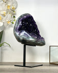 Amethyst Geode Cluster on Stand – Home Decor Display Specimen - MWS2638