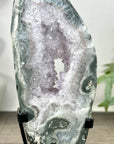 Natural Green Jasper & Quartz Geode Slice Portal - MWS3241
