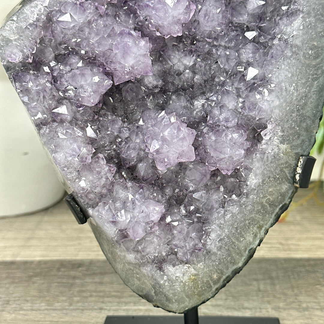 Large Natural Amethyst Formation on Stand with Stalactites - MWS3298