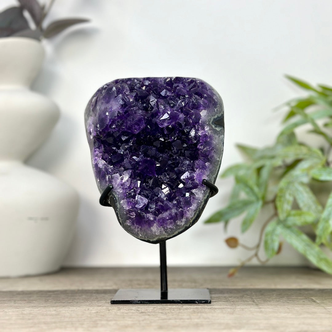 Natural uruguayan Amethyst Cluster on Stand - MWS3270