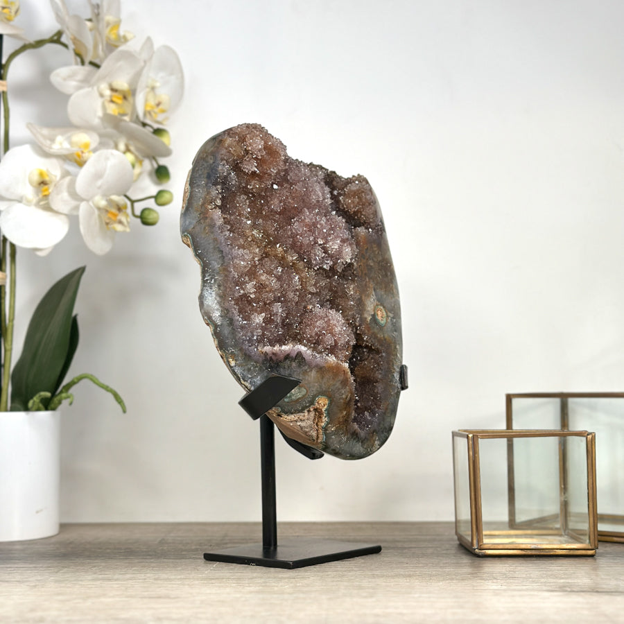 Large Natural Citrine Crystal Cluster – Golden Statement Piece for Home Décor - MWS2396