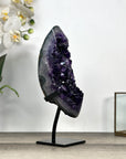 Deep Purple Amethyst Crystal on Metal Stand - MWS2776