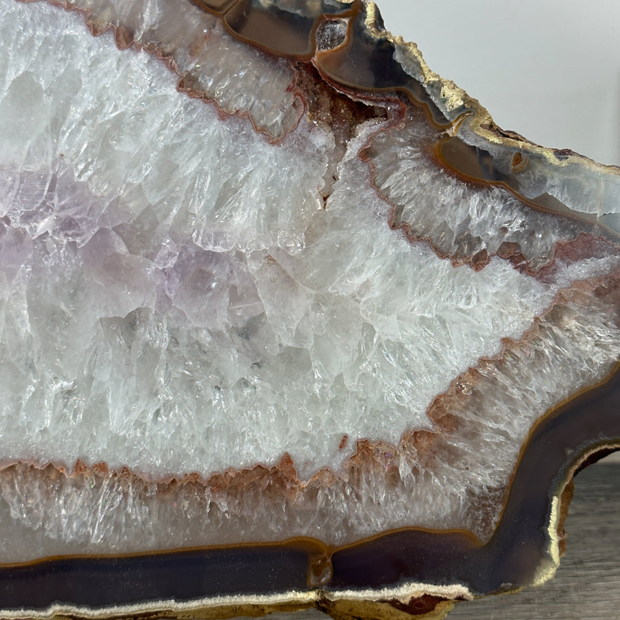 Natural Quartz Stone Slice tray for Home Decor - SLC0011