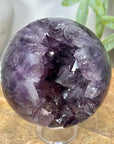 Amethyst & Green Jasper Sphere Geode from Uruguay - SPH0153