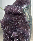 Natural Amethyst Crystal with Stalactite Formations, Metal Stand Included - MWS2553